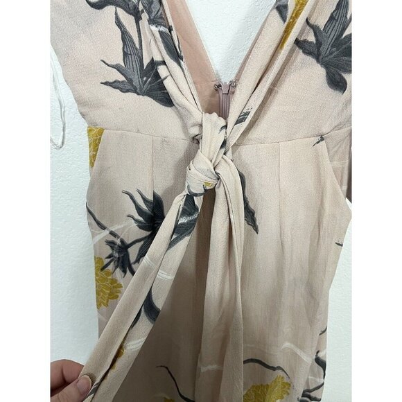 NWT White Closet Floral Jumpsuit Romper Pink Size Small Deep V Neck - Picture 5 of 10